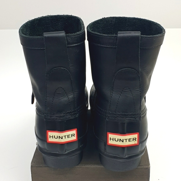 Hunter Original Biker Boots leather Pull-on with buckle detail size 8 - Picture 9 of 16